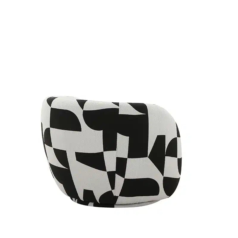 Idaho Occasional Swivel Chair - Black/White