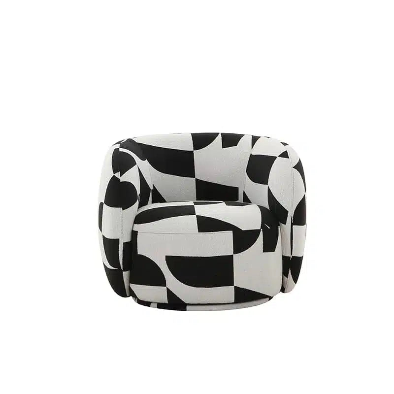Idaho Occasional Swivel Chair - Black/White