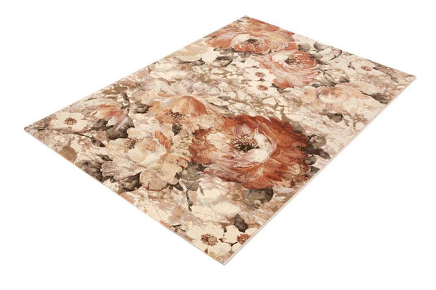 Rustic Colour Floral Style Argentum Rug Size