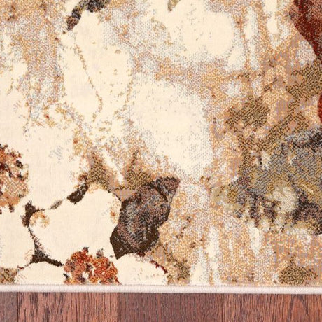 Rustic Colour Floral Style Argentum Rug Size