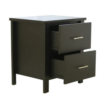 Bella 2 Drawer Bedside - Black Colour