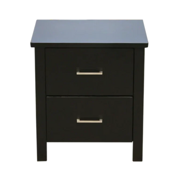 Bella 2 Drawer Bedside - Black Colour