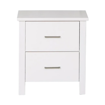 Bella 2 Drawer Bedside - White Colour