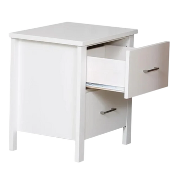 Bella 2 Drawer Bedside - White Colour