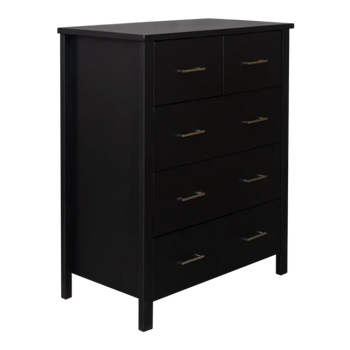 Bella 5 Drw Tallboy Black