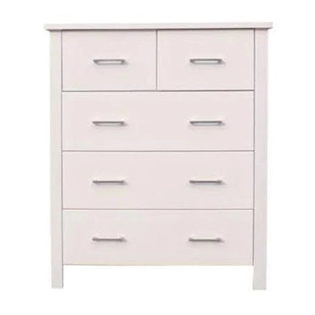 Tina Tallboy 5 Drawer White
