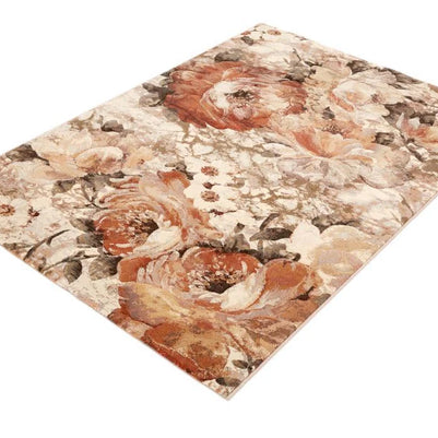Rustic Colour Floral Style Argentum Rug Size