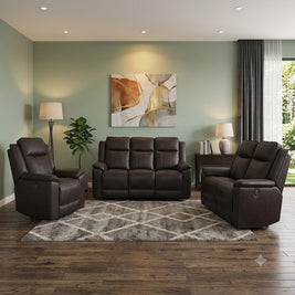 Glasgow Electric Reclining Lounge Suite - Charcoal