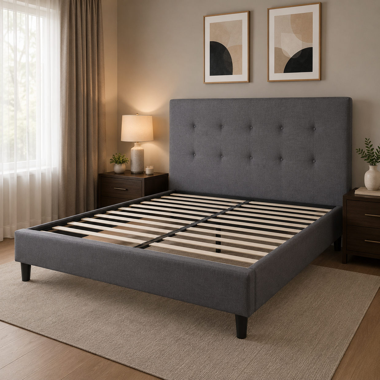 Shirley Fabric Basic Bedframe