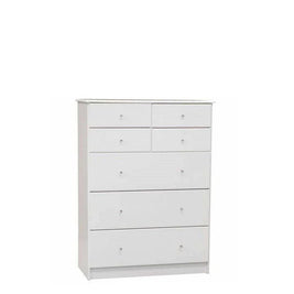 Kingston 7 Drawer White Tallboy