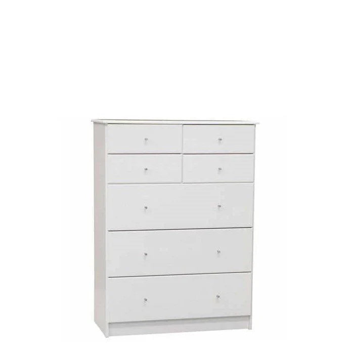 Kingston 7 Drawer White Tallboy