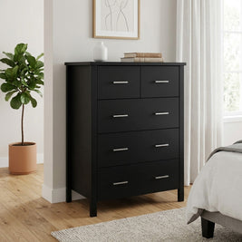 Bella 5 Drw Tallboy Black