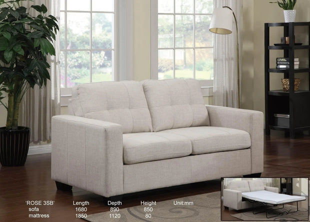 Rose 2 Seat Sofabed - Beige