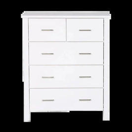 Bella 5 Drw Tallboy White