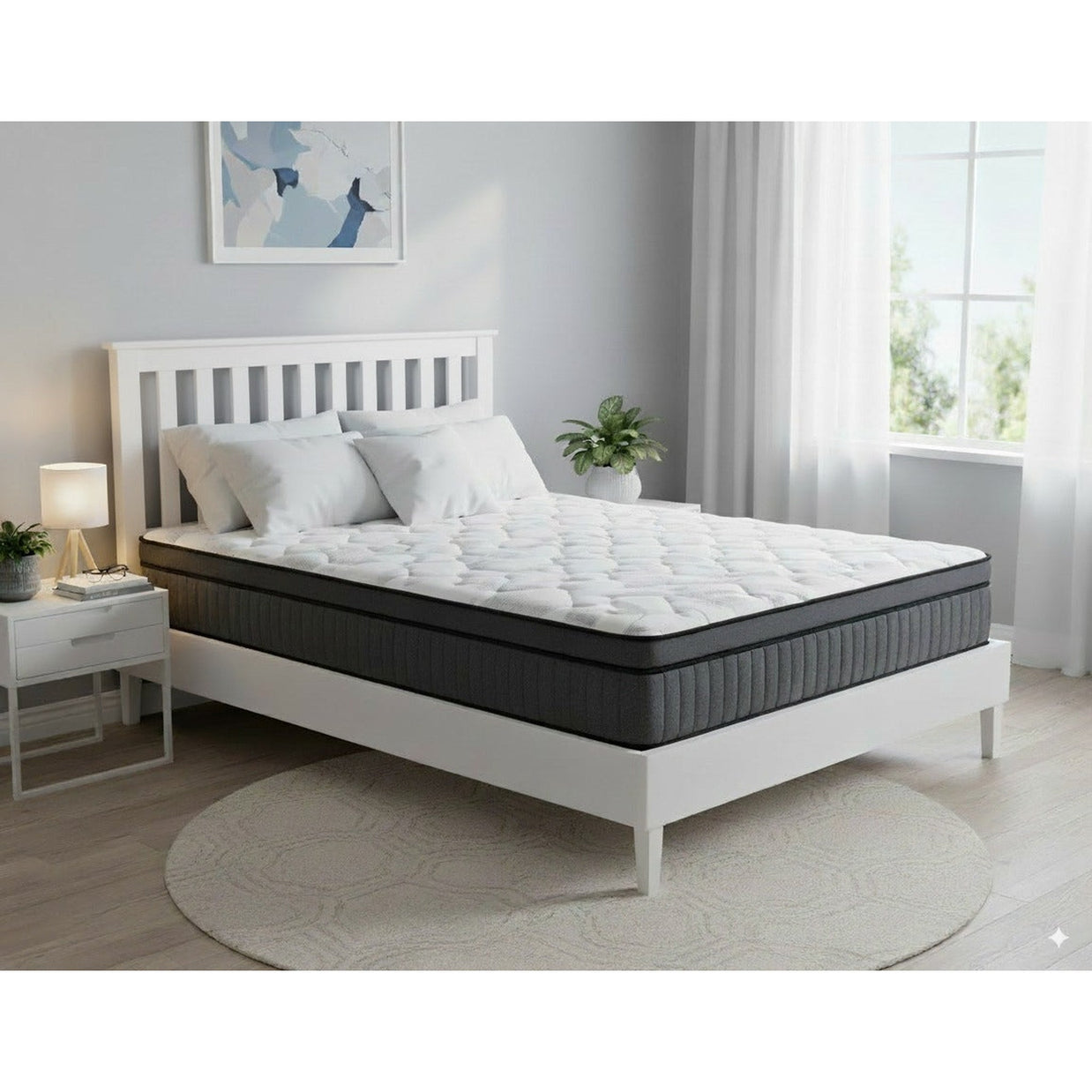 NestHeaven Bed Frame +ZBox Pocket Spring with Euro Top Mattress