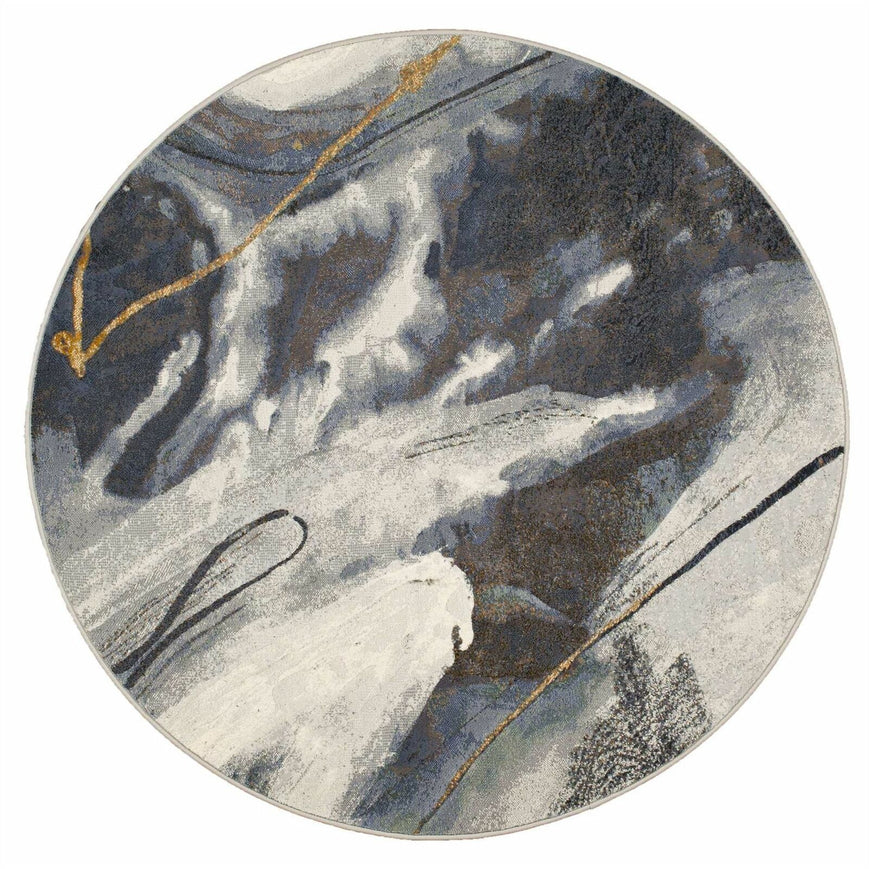 Contemporary Design Argentum Round Rug