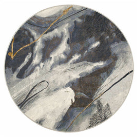 Contemporary Design Argentum Round Rug