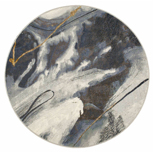 Contemporary Design Argentum Round Rug