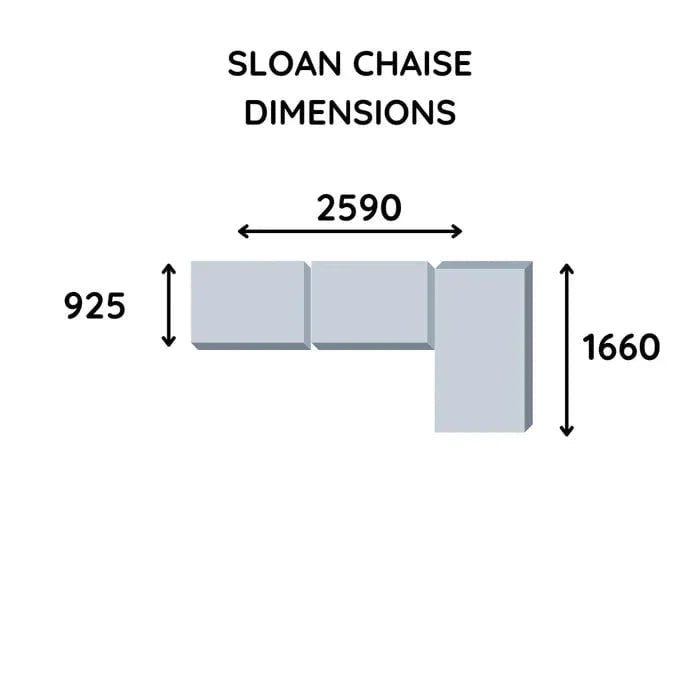Sloane Chaise with Sofa Bed & Storage