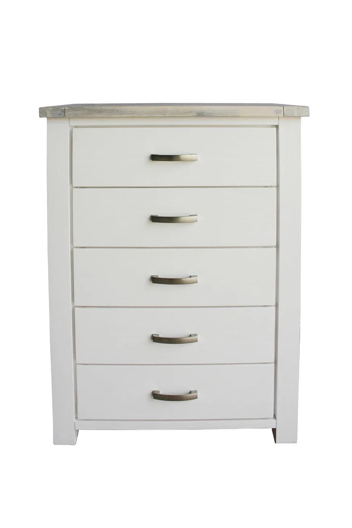 Acacia 5 Drawer Tallboy