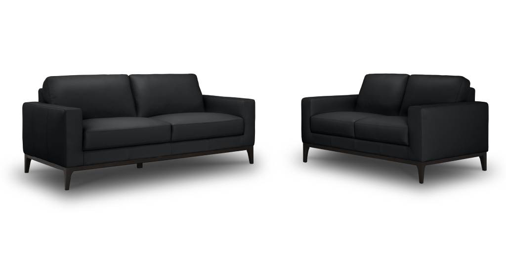 Elise 3 + 2 Seater suite - Full-grain corrected leather
