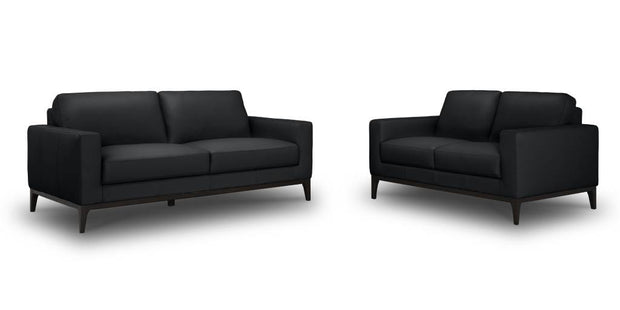 Elise 3 + 2 Seater suite - Full-grain corrected leather