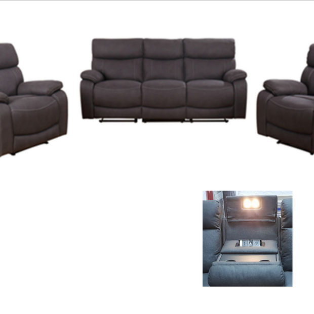 Atlanta 3 Piece Reclining Sofa