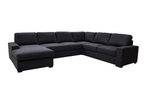 Bronson 6 Seater Modular Lounge Suite with Sofa Bed