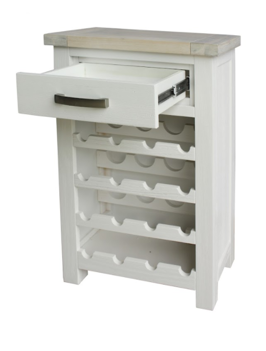 Acacia Solid Wood Wine Cabinet