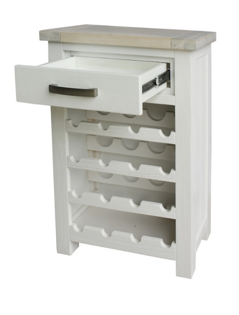 Acacia Solid Wood Wine Cabinet