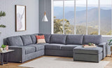 Bronson 6 Seater Modular Lounge Suite with Sofa Bed
