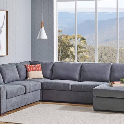 Bronson 6 Seater Modular Lounge Suite with Sofa Bed