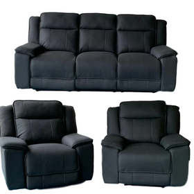 Glasgow Electric Reclining Lounge Suite - Charcoal